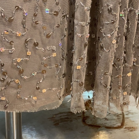 Teri Jon By Rickie Freeman Sequin Gown hand beaded 12 - Picture 9 of 14